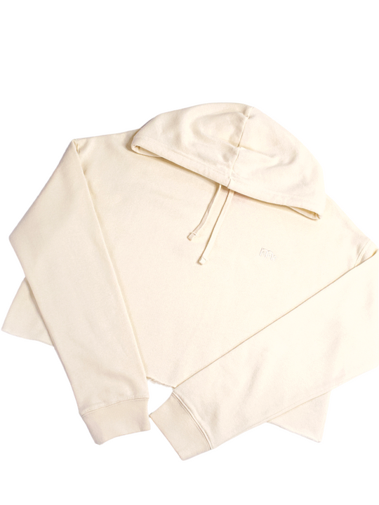 This Creme GODinme Crop Top Hoodie is made with the softest fabrics and offers a generous fit for maximum comfort. The iconic GODinme Logo embroidered at left chest establishes your faith with fashion.