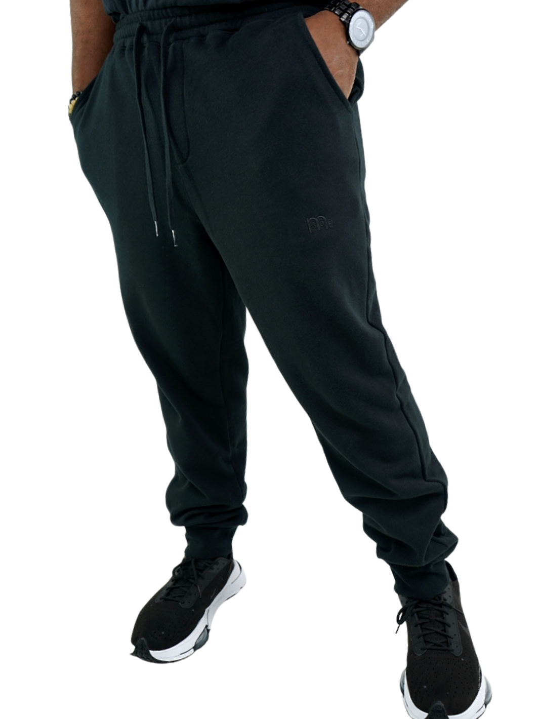 Experience the ultimate comfort in Men's joggers with GODinme! Made with premium quality fabric, these Black GODinme sweat pants offer an elastic waistband for that perfectly relaxed fit. Featuring ribbing ankle cuffs, sewn eyelets, and the signature GODinme logo (in Black) at left leg.